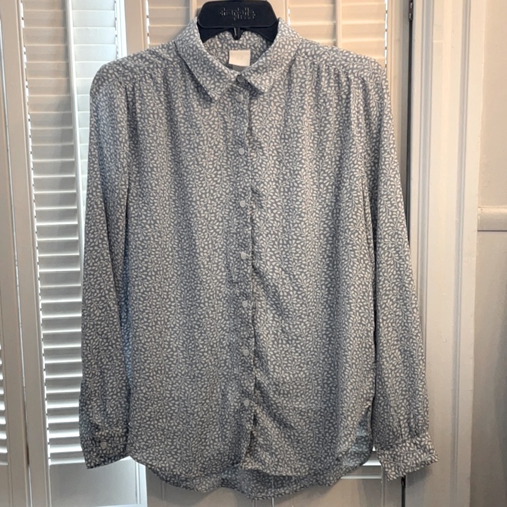 Floral career blouse